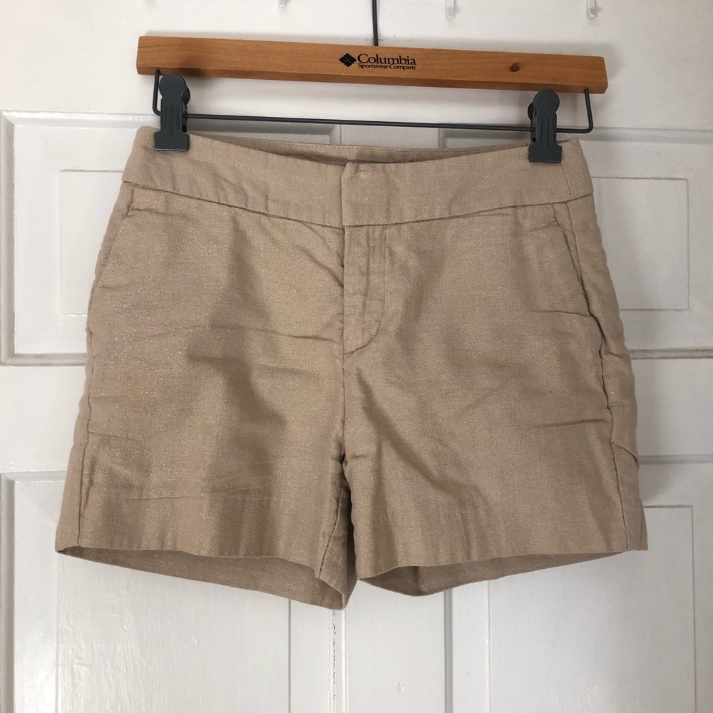 Banana Republic Beige Linen-Blend Shorts